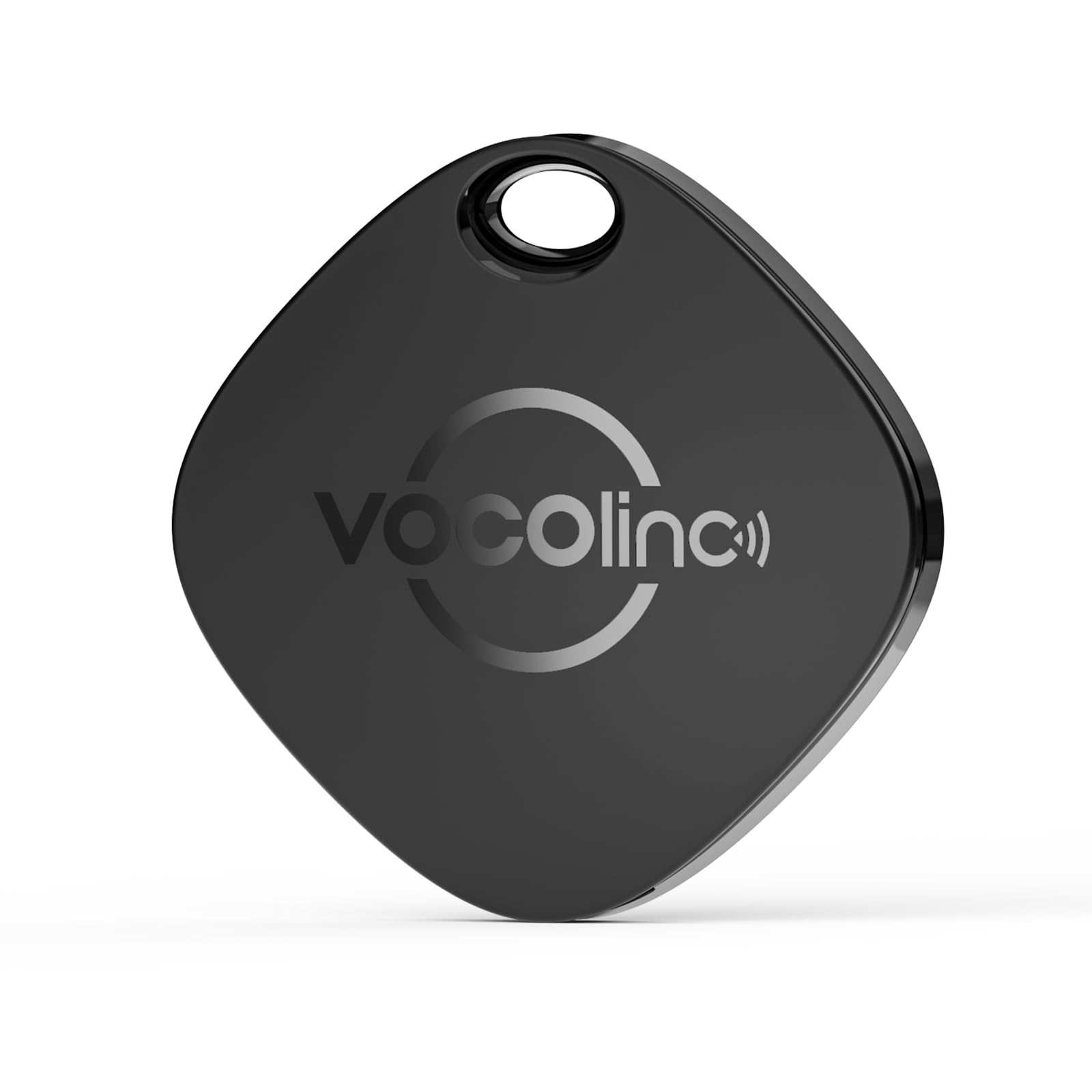 VOCOlinc Key Finder エアタグ 紛失防止タグ Appleの「探す」 (iOSのみ対応), 忘れ物防止 タグ 超薄(0.75 cm) スマートタグ Bluetooth トラッカー 探し物（鍵、荷物用） 電池交換可能 軽量 黒 1 個入り