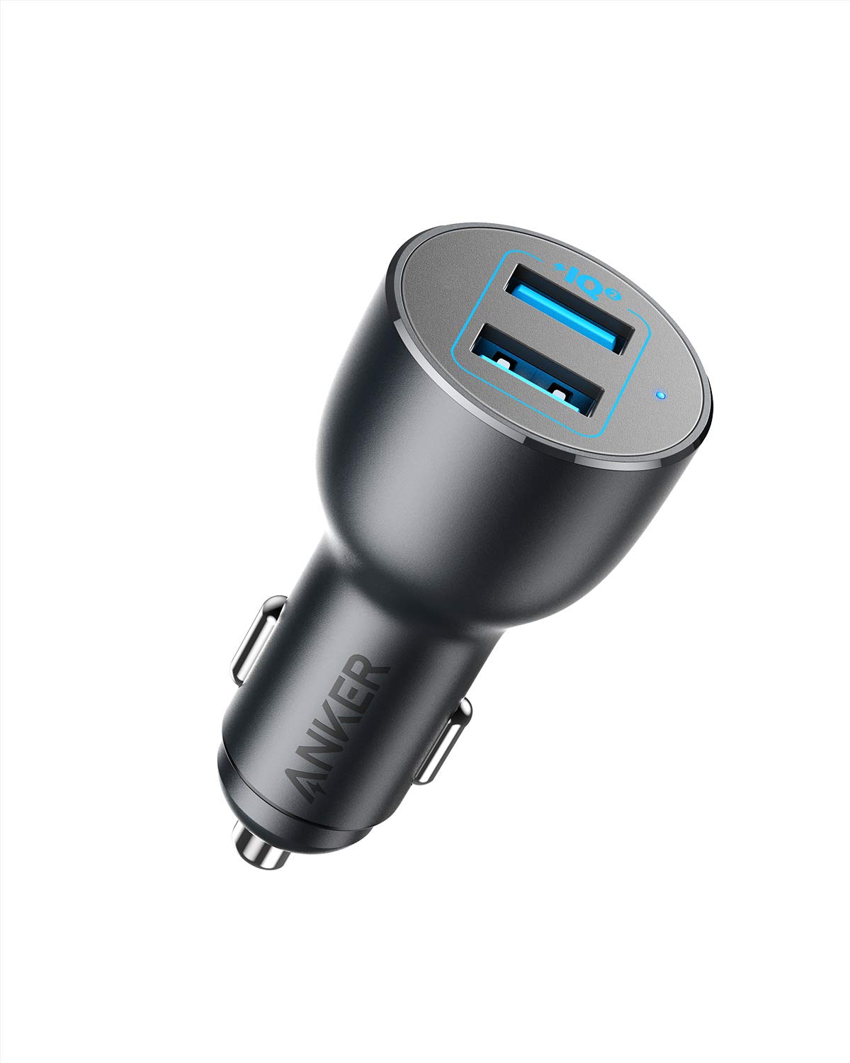 Anker PowerDrive 3 2-Port 36W Alloy (36W 2ポート カーチャージャー)【QC3.0対応 / PowerIQ搭載】 iPhone 14 / 14 Pro / iPhone 13 / 13 Pro、iPad Pro、Galaxy、その他各種機器対応