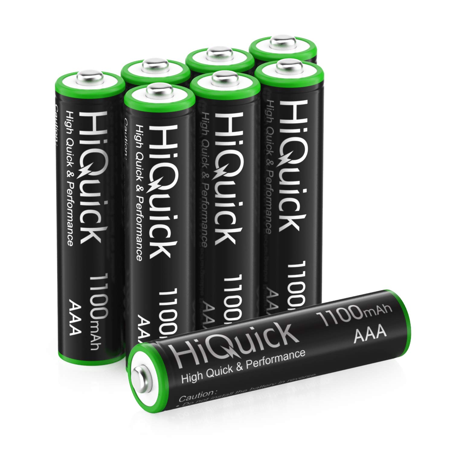 HiQuick 充電池 単4電池 充電式 ニッケル水素電池 8本 *1100mAh 約1200回繰り返し使用 ソーラーライト用 単4充電池 1.2v 懐中電灯 電動おもちゃ適用電池 充電式 単4形 ni-mh aaa…