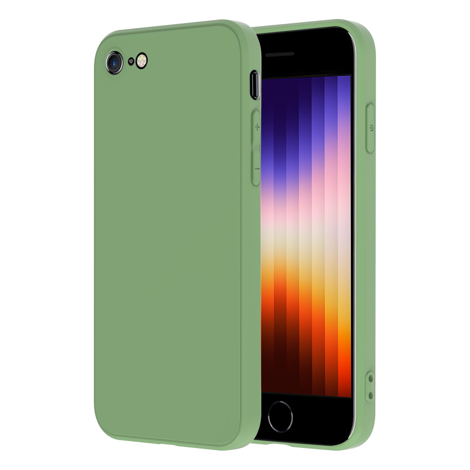 iPhone SE ケース第2世代 第3世代 iPhone7 / 8 スマホケース TPU シリコン 軽量 薄型 衝撃吸収 アイフォン カバー 4.7インチ PinLiSheng(グリーン, iPhone SE2 iPhone SE3 iPhone8 iPhone7)
