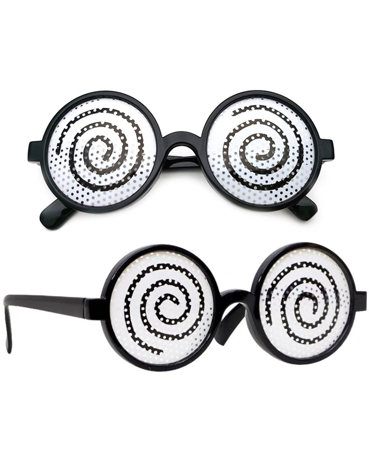 YFFSFDC おもしろメガネ 眩暈眼鏡 仮装 面白 パーティ 目が動く眼鏡 クールなcosplay 眼鏡 お笑い芸人 ファッション 小物【2個セット】