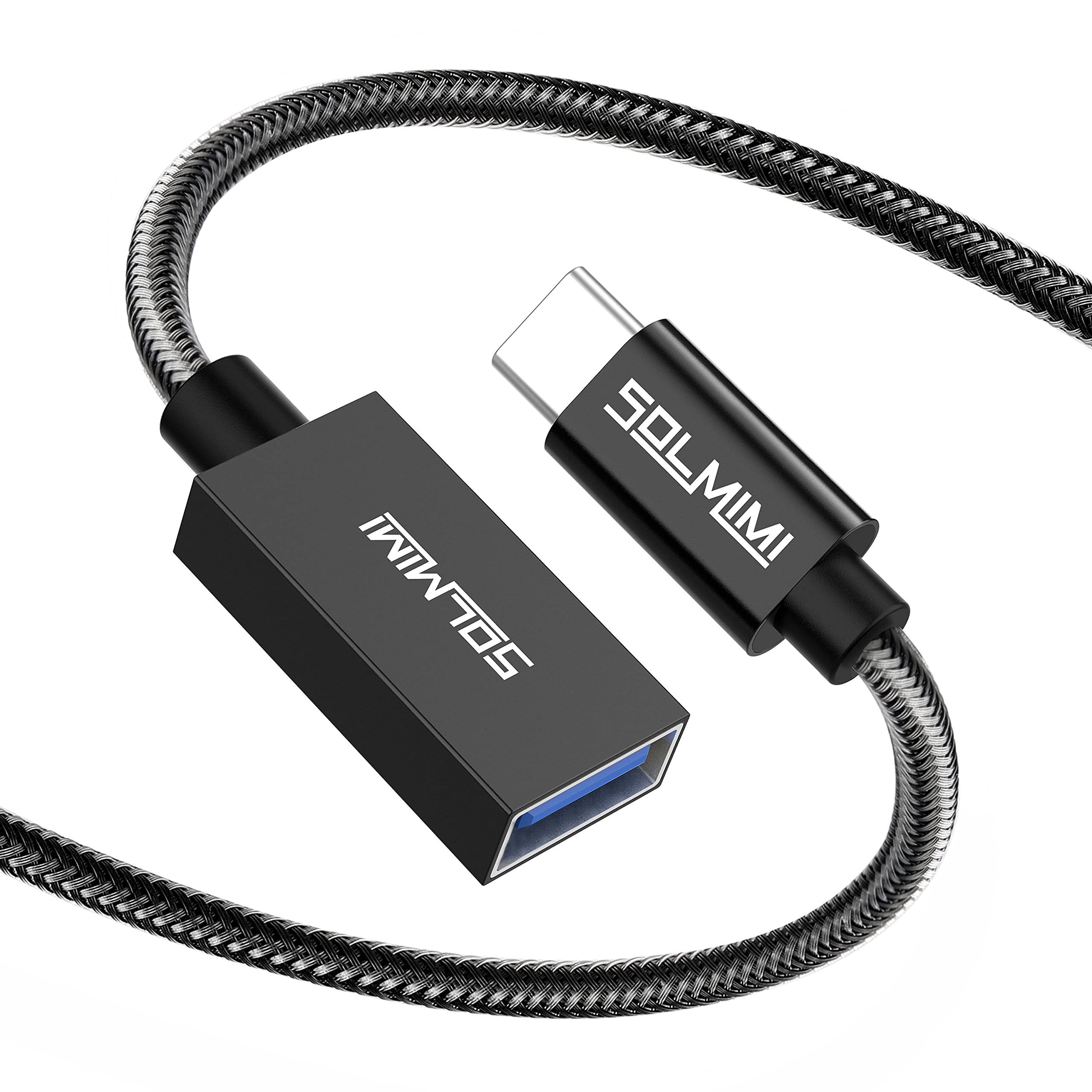 SOLMIMI 20cm USB C Ѵ ץ C() to USB 3.0 A(᥹) OTG ǥ֥ Type C USB Ѵ֥ USB Ѵͥ MacBook/iPad Pro/Sony Xperia/Samsungʤɤб ꥹʥ...