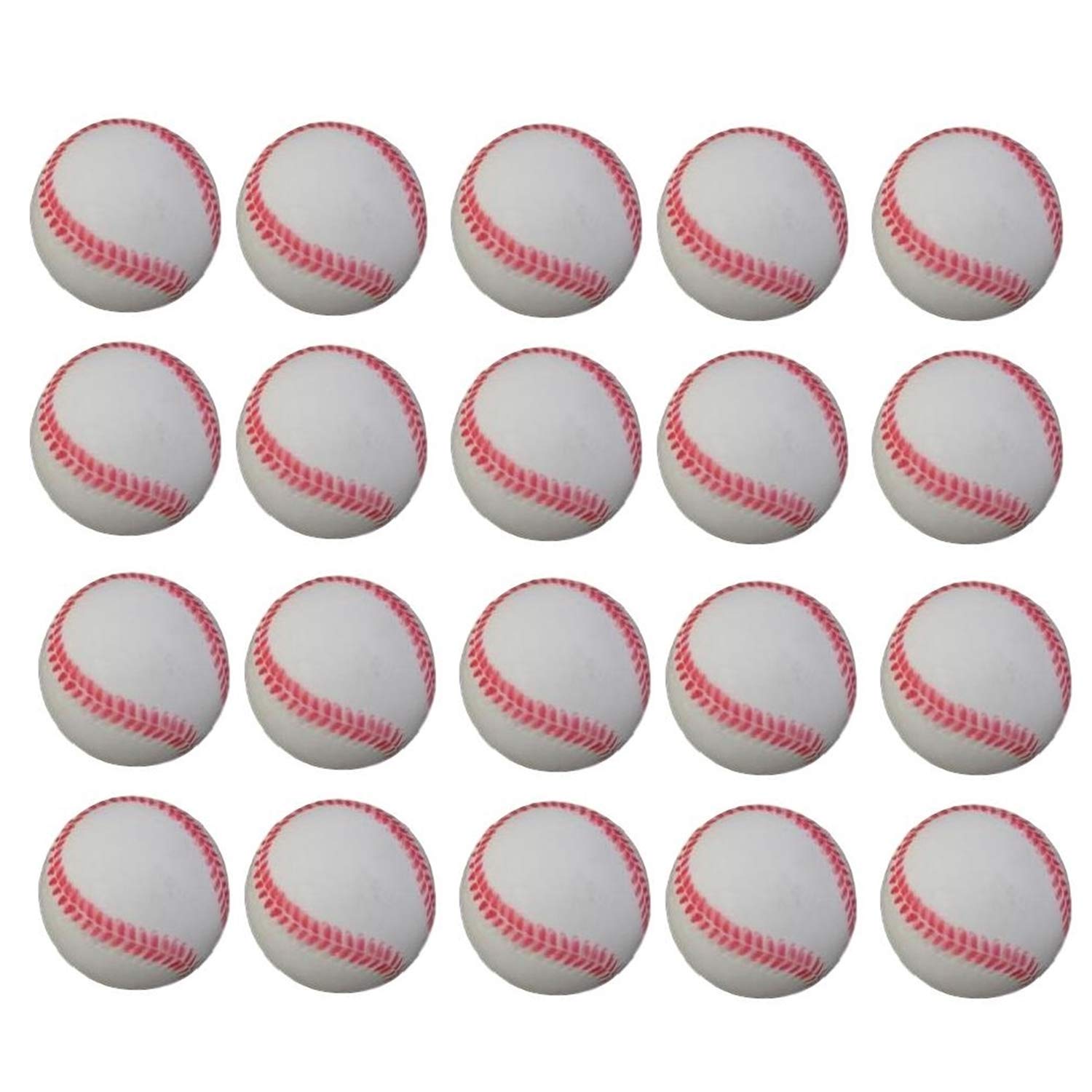KINOKINO 野球 練習 ウレタン ボール 直径 約 7cm (ホワイト 20球 セット)