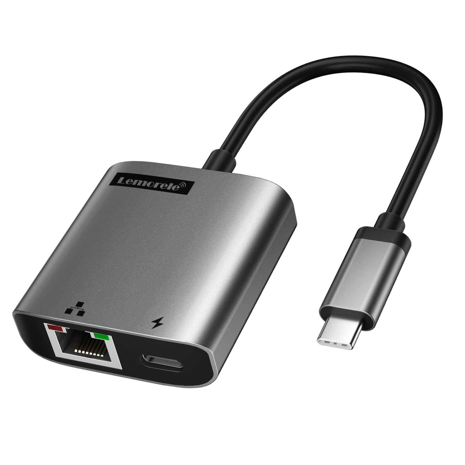 L lan A_v^[ 2in1 Lemorele RJ45 USB C LAN ϊ A_v^[ Ethernet L 2in1 Switch C[Tlbg] USB Type C to RJ45 MKrbg A_v^ 100W PD }[d ]xő 1000GbpsΉ Windows/macOS/Android/iOS/Linux/Chrome OSΉ (LAN+PD)