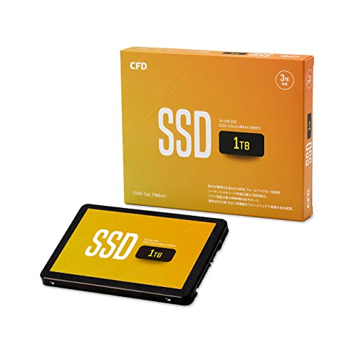 CFD MGAX シリーズ SATA接続 2.5型 SSD (1TB) 3D NAND TLC採用 (読み取り最大530MB/S) SATAIII 6Gbps 2.5 インチ 内蔵SSD1TB CSSD-S6L1TMGAX 国内メーカー