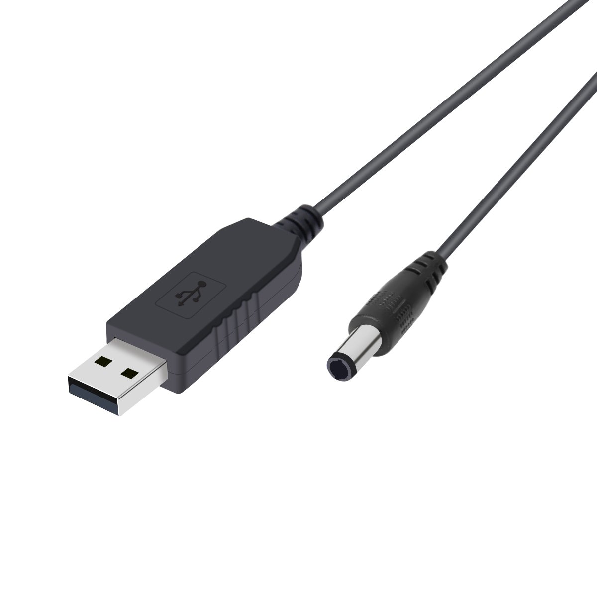 LANMU USB 5V-9V/5V-12V DCŸ륱֥ Ÿ֥USBDC(5.5mm2.1mm) TP-Link/12v/ɥ饤֥쥳/饸/5Vߥ˥ԡʤŬ Ĺ1m® (5V To DC 12V)