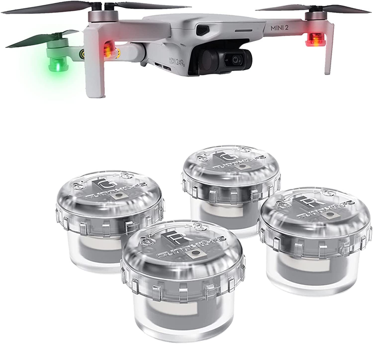 Kiowon ドローン用ストロボライト 夜間飛行 汎用 ドローン ledライト mavic mini ledライト for DJI Avata 2 / Mini 4K / AIR 3 / Mini2 SE/Mini 3 / Mini 3 Pro/Mavic 3 / Air 2S / Mini 2 / Mavic Air2 / Mavic 2ドローンなどに適合のサムネイル