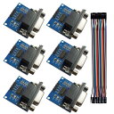 KKHMF 6個 MAX3232チップ RS232ターンTTL 3.3V~5.5V TTLへのメスシリアルポートモジュール コンバータ+ 24P 20CMメス-メスジャンパー
