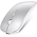 【送料無料】ワイヤレスマウス Bluetoothマウス 無線 超薄型 静音 充電式 省エネルギー 2.4GHz 3DPIモード 高精度 持ち運び便利 iPhone/iPad/Mac/Windows/Surface/Microsoft Proに対応 (シルバー)
