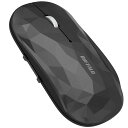 バッファロー ワイヤレス モバイルマウス Bluetooth FLEXUS 薄型軽量 5ボタン 【戻る/進むボタン搭載】 無線 静音 BlueLED MIL規格準拠 dpi切替(600/1200) プレゼンテーションモード搭載 節電モデル 最大972日使用可能 ジオメトリデザイン ブラック