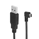 CERRXIAN ミニUSB変換ケーブルminiUSB左向きminiUSBL字型ケーブルUSB MINI 5Pin5P上角90度オス-USB2.0オスプラグケーブル3M(2)