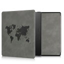 【送料無料】kwmobile カバー 対応: Kindle Oasis 10. Generation ケース - 電子書籍 スリーブケース ヌバックレザー 世界地図デザイン