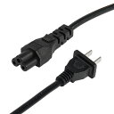 CERRXIAN 1インチ 3本爪交流ノートパソコン用電源ケーブル、IEC320 C5 3本爪ミッキーマウス~NEMA 1-15P 2爪交換ノートパソコンテレビ電源コード二プラグ電源コード梅花テール三丸穴接続ケーブル (15p-c5)(2)