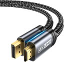 JSAUX DisplayPort HDMI 変換ケーブル 2M DP HDMI オス・オス 4K@30Hz 2K@120Hz ディスプレイポート HDMI 変換、DisplayPort to HDMI【逆方向に非対応】Lenovo、HP、ASUS、Dell、モニターなど適用(ブラック)