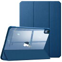 Fintie iPad 第10世代 ケース 2022 透明バックカバー 10.9インチ 三つ折スタンド スリープ機能 軽量 薄型 傷つけ防止 PU合成レザー TPU (モデル番号A2696、A2757、A2777)(マリンブルー)