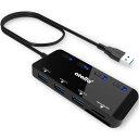 atolla SDカードリーダー USB3.0 カードリーダー USBハブ 5-in-1 USB3.0ポート+SD&TF/microSDカードリーダー 同時読み書き【microSDXC/microSDHC/microSD/SD/SDHC/SDXC/RS-MMC/MMC】UHS-Iカード用 電源スイッチ付き 60cmケーブル USB SD変換アダプタ Windows/Mac OS/Chr(2)