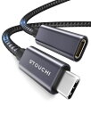 Stouchi USB C 延長ケーブル 0.5m USB3.2 Gen2 10Gbps 4K映像出力 サンダーボルト3対応 PD対応 type-c 変換 高速転送 ナイロン編み Mac M2 M1/iPad Pro/Dell/Surface Book/タイプc スマホ/スイッチなどに対応(2)