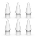 USGMoBi アップルペンシル交換用ペン先 6個セット Apple Penci第1/2世代用 BK-02対応 POM素材 極細1mm 高感度 耐摩耗 高感度 ipad/iPad Air/iPad mini/iPad Pro ペンシル 交換用チップ 替え芯 予備6個セット(2)