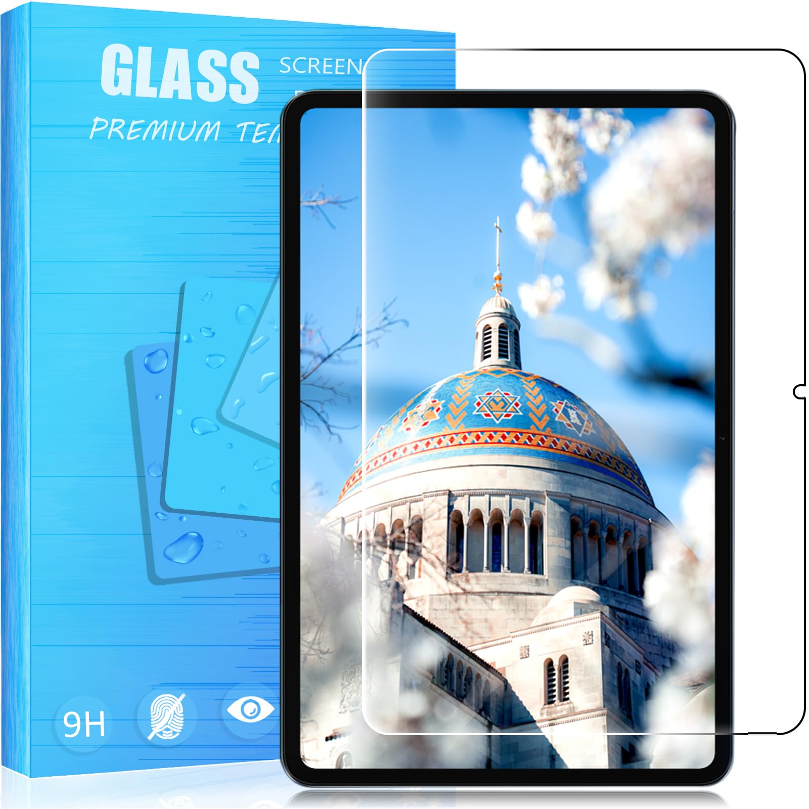 For Xiaomi Pad 6 11インチ 適用の ガラスフィルム 強化ガラスフィルム 耐指紋 撥油性 表面硬度9H ラウンド加工処理 飛散防止処理 高透過率 光沢表面仕様 画面保護 指紋防止 保護シート 対応 Xiaomi Pad 6 適用の 液晶保護フィルム PCduoduo