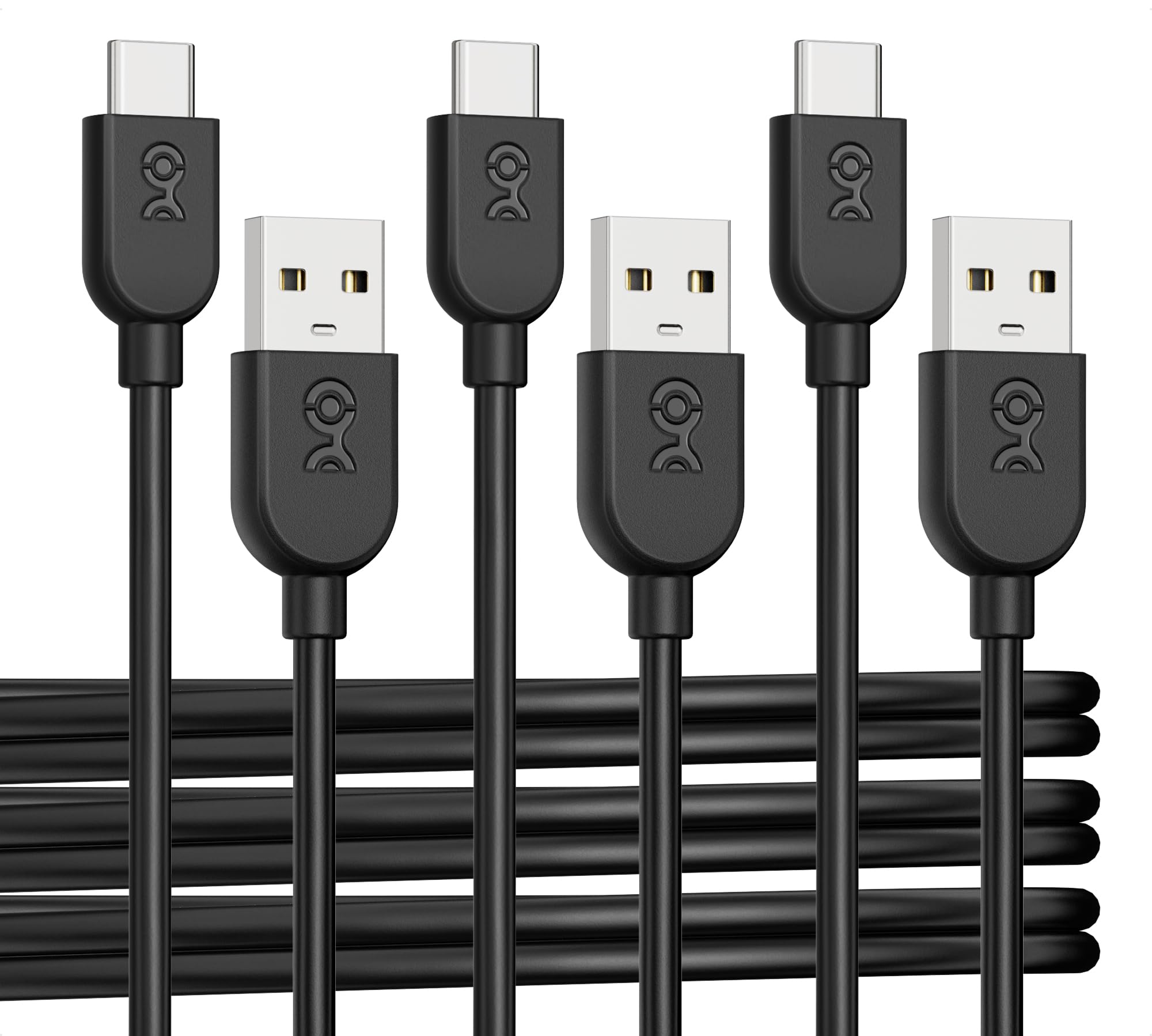 Cable Matters 3本セット USB C USB A 変換ケーブル ブラック 0.3m/1ft 柔らかい USB C A 変換ケーブル 3A高速充電 オレン ジ ブルー パープル iPhone 15/15 Pro/15 Plus/15 Pro Max/Galaxy S23対応