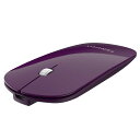 FENIFOX 無線 Bluetooth マウス 薄型 小型 ミニ ブルートゥース マウス ワイヤレス 静音 充電式 (紫 パープル)