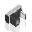 Duttek USB C変換アダプタU字, USB-C 変換 アダプタ、240W PD急速充電U字型USB Cアダプター 40Gbps Thunderboltアダプター サポート8KビデオタイプCオスメスアダプター240W電力供給対応、ノートパソコン、タブレット、電話用、1個