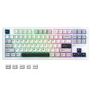 YUNZII YZ87 ガスケット搭載 メカニカルキーボード TKL ワイヤレスホットスワッパ ゲーミングキーボード 4層パッド BT5.0/2.4G/USB-...