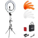 NEEWER 18インチLEDリングライト 55W 5600K 調光可能 女優ライト 省エネSMD LED カメラ写真ビデオ用照明セット ライトスタンド、ソフトチューブ付属 生放送/メイクアップ/自撮り/YouTube/tiktok動画撮影用