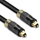 FosPower (4.5m) 光デジタルケーブル TOSLINK (トスリンク) オーディオ オプティカルケーブル (角型-角型)【高耐久 24K金メッキプラグ | 金属コネクタ | 編組ナイロン ジャケット | 光同軸 S/PDIF OPTICAL】サウンドバー、テレビ、TV/PC スピーカー、PS3/PS4/Xbox 360/X