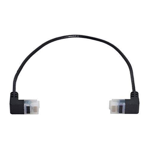 【送料無料】CableccウルトラスリムCat6イーサネットケーブルRJ45ダウンアングル25cmUTPネットワークケーブルパッチコードラップトップルーターTVBOX用90度Cat6aLan
