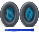 SoloWIT イヤーパッド イヤークッション 交換用 Bose QuietComfort 15 QC15 QC25 QC35 QC2 Ae2 Ae2i Ae2w SoundTrue & SoundLink Around Earに対応 ヘッドフォンに適用 ヘッドホンパッド 遮音 ソフトレザー 高密度フォーム (チタン)