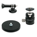 PROfezzion カメラ磁気スタンド セット カメラ用 マグネット スタンド + 雲台 + Goproホルダー マグネットベース 小型 自由雲台 360°回...