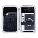 Khanka FUJIFILM(富士) チェキ Evo ハイブリッドインスタントカメラ instax mini Evo INS MINI EVO BLACK用ケース (ブラックEVA収納ケース)