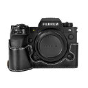kinokoo X-H2S ケース、FUJIFILM X-H2S カバー XH2S用 カバー X-H2S ボディケース PUレザー 電池交換でき 三脚設置でき(2)