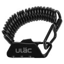 ULAC 自転車 鍵 ワイヤーロック ダイヤル チェーンロック ベビーカー バイク サドルロック 軽量 携帯便利 盗難防止 長さ1200mm 四つ色(黒)