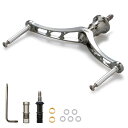 【送料無料】HEIGHTEN 80/92/95/98/110mm リール ハンドル (ノブ無し) シマノ(Shimano) ダイワ(DAIWA) 通用 スピニングリール 用 (80mm - ガンメタル) (108)