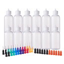 BENECREAT 12個セットドロッパーボトル グルーボトル 液体容器 50ml プラスチック ニードルチップと蓋つき