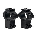 FOCUHUNTER マウントリング リング径 30mm 25.4mm ベース対応幅11mmダブテールレール 通用ユニバーサル マウントベース 11mm Rail ハイスコープリング サバゲー パーツ 装備 アウトドア活動(3)