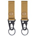 【送料無料】TRIWONDER キーリング MOLLE キーホルダー バックル ナイロン ベルクロ ベルト カラビナ 登山釦 マルチ フック スナップ リング ...