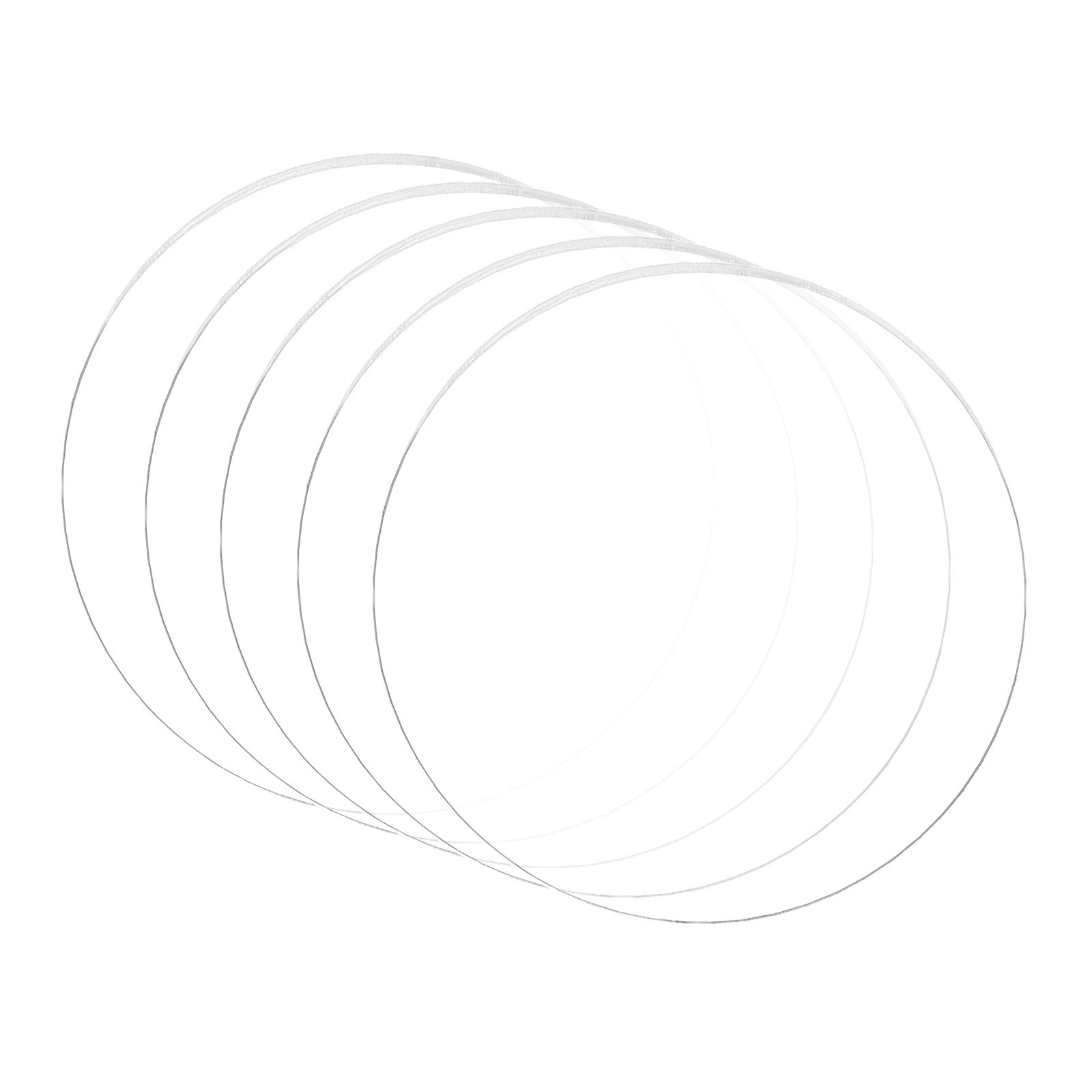 【送料無料】BENECREAT 5枚直径126mm厚さ3mm透明アクリル板 丸アクリルシート 保護紙付き 看板 キーホ..