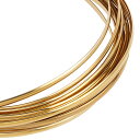 BENECREAT 全長5m幅3mm半円形銅線 厚さ1mm 金色真鍮線 アクセサリーワイヤー ジュエリー ビーズ 工芸品用(3)