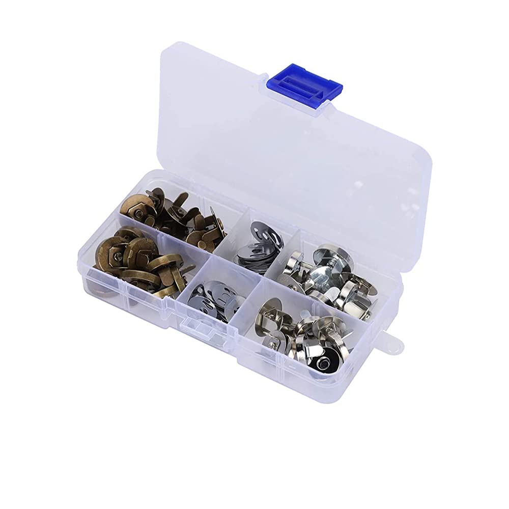 【送料無料】YFFSFDC マグネットボタン 差し込み式 マグネットホック マグネットボタン 厚型 かばん 鞄 バッグ 手芸 強力 シルバー アンティークゴールド 古銅色 銀色 14mm 18mm 20組