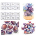 Koonafy 宝石 水晶 シリコンモールド ジェム クリスタル ファセット 16個取り 不規則 幾何学 幾何 鉱石 ダイヤ 結晶 UVレジン 石鹸 製氷 アロマ ペンダント ペーパーウェイ 天然石 手作り (宝石水晶)