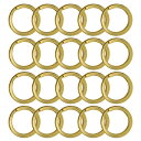 XSAJU キーリング ゴールド 二重リング スプリットリング 20個入 銅製 アクセサリー金具 ハンドメイド 手芸 DIY (外径15mm)(3)