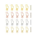 【送料無料】YFFSFDC キーホルダー金具 20個 回転カン付き ワンタッチキーホルダー カワイイ DIY用パーツ 手作り キーリング シルバー ゴールドなど...