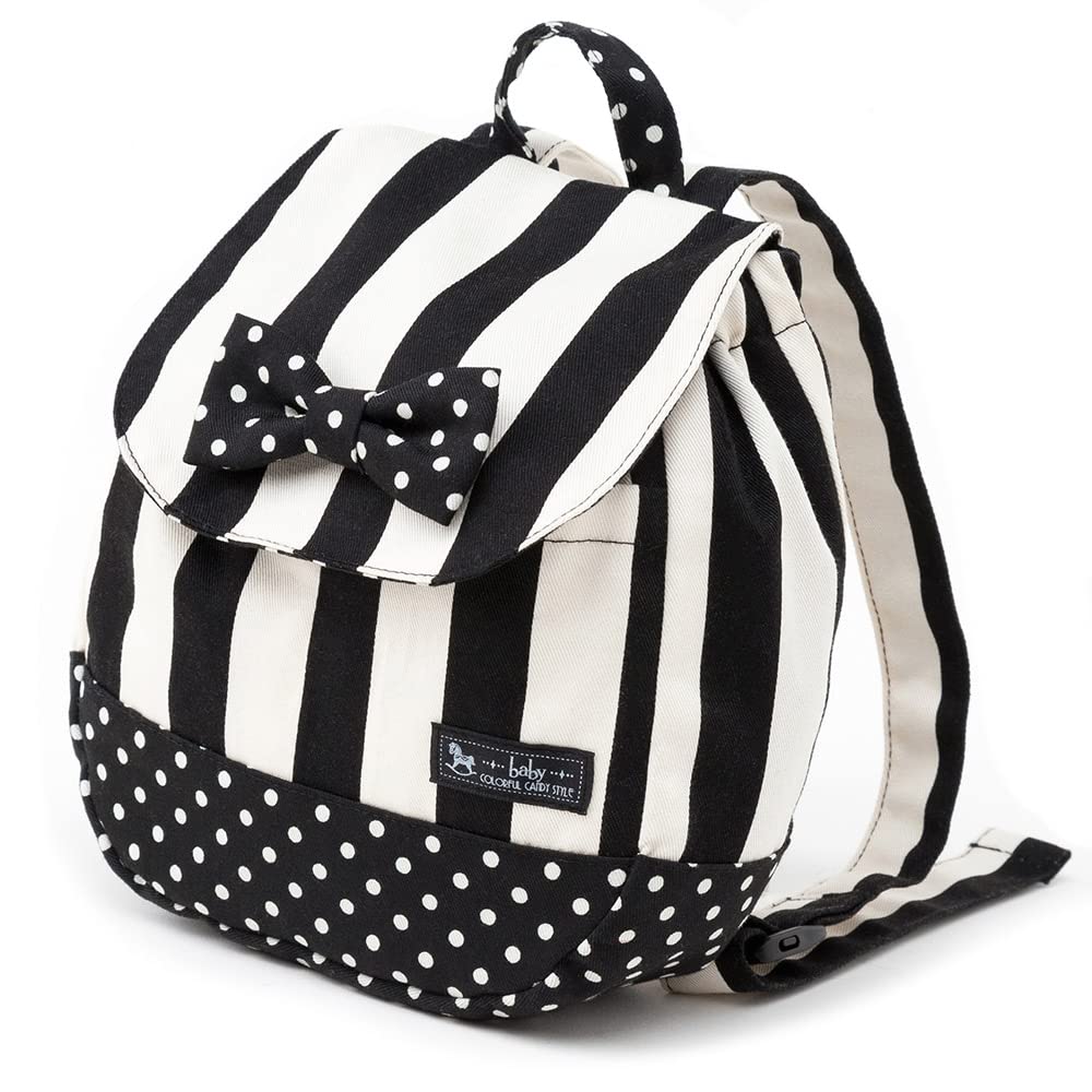 COLORFUL CANDY STYLE リュック 女の子 ベビー キッズリュック 赤ちゃん 一歳お祝い かわいい wide stripe(twill・black) B1604400
