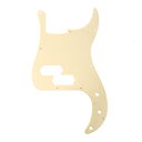 Musiclily 13穴 PBプレシジョンベース用ピックガードFender USA/Mexico製Standard Precision Bass用 、1Pクリーム