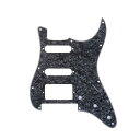 Musiclily Pro 11穴 HSS STストラトピックガード American/メキシコ製Fender Stratストラトキャスターエレキギター Floyd Roseブリッジカット用、4プライブラックパール