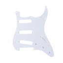 Musiclily Pro ST60's 64年式 ヴィンテージ SSS ストラトキャスター用ピックガード American Stratストラトエレキギター用、1Pホワイト