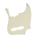 Musiclily Pro 10穴 プレシジョンベースPBピックガード5弦Fender American Precision Bass用、クリーム3P